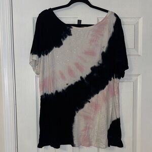 INC pink tiedye sequin Tshirt